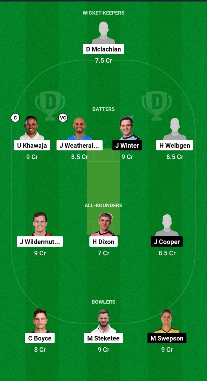 VLY vs SGR Dream11 Prediction Fantasy Cricket Tips Dream11 Team Australian T20 Max Men 