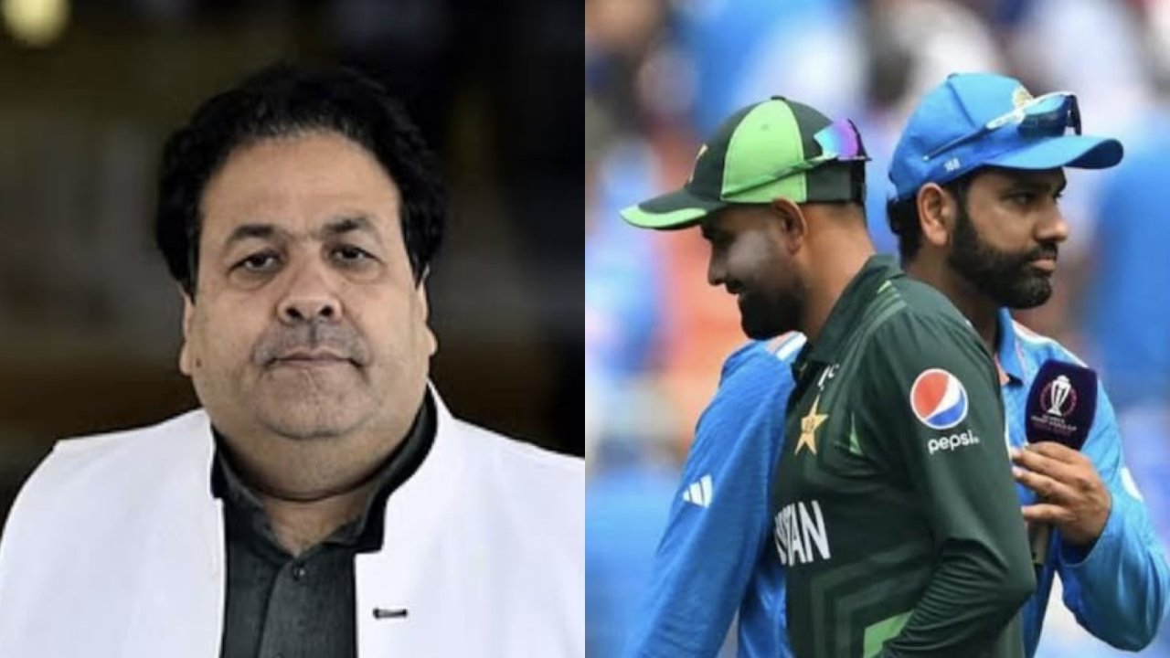 Rajeev Shukla, ICC Champions Trophy 2025, India, Rajeev Shukla, Rohit Sharma and Babar Azam