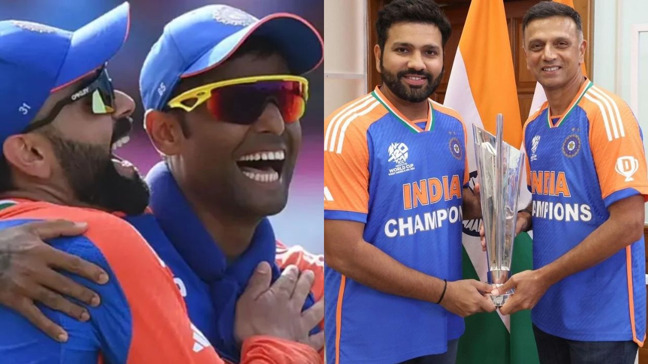 Suryakumar Yadav, Rahul Dravid and Rohit Sharma