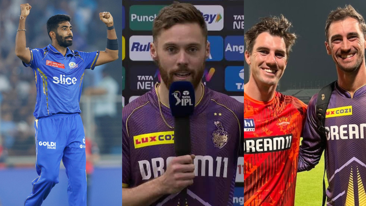Jasprit Bumrah, Phil Salt, Mitchell Starc and Pat Cummins