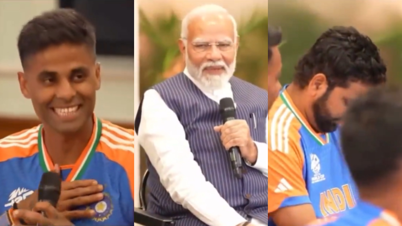 Suryakumar Yadav, Narendra Modi and Rohit Sharma