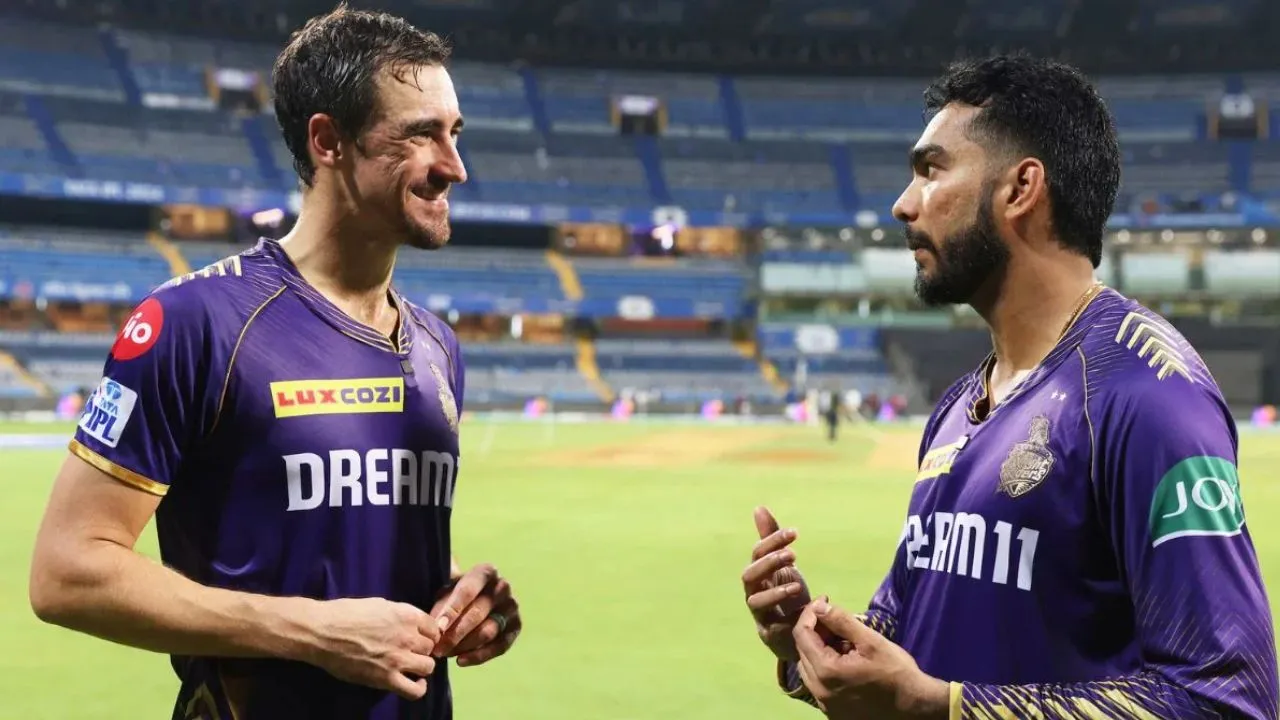 Mitchell Starc and Venkatesh Iyer