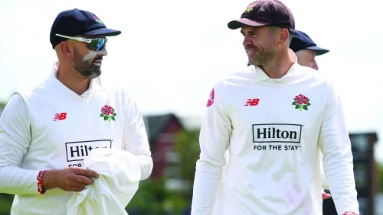 Nathan Lyon and James Anderson
