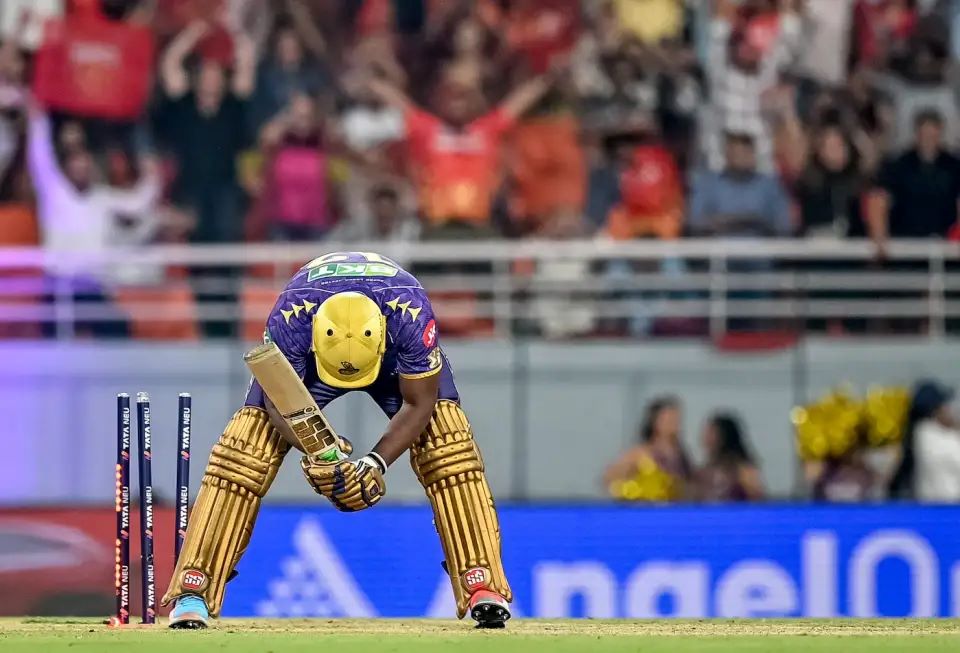 Andre Russell's wicket signalled the end of the match