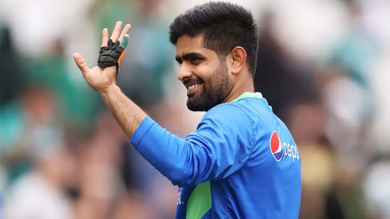 Babar Azam Waves To The Crowd