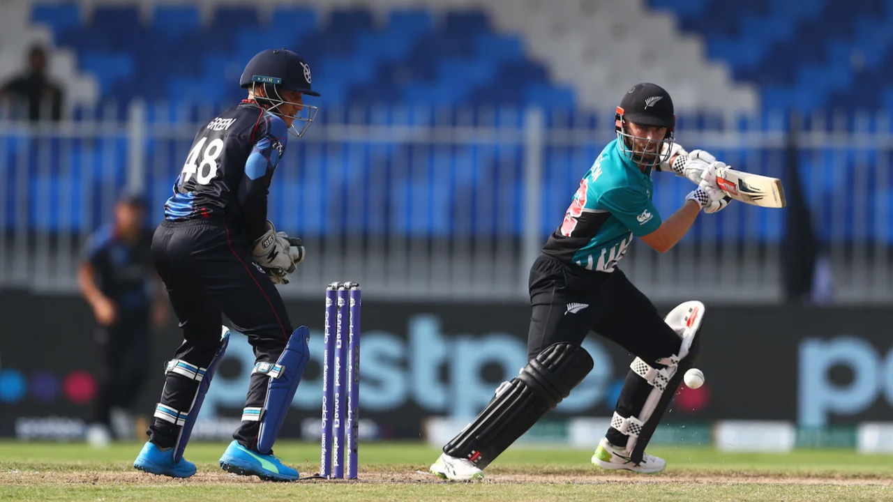 Kane Williamson Steers The Ball Past Point