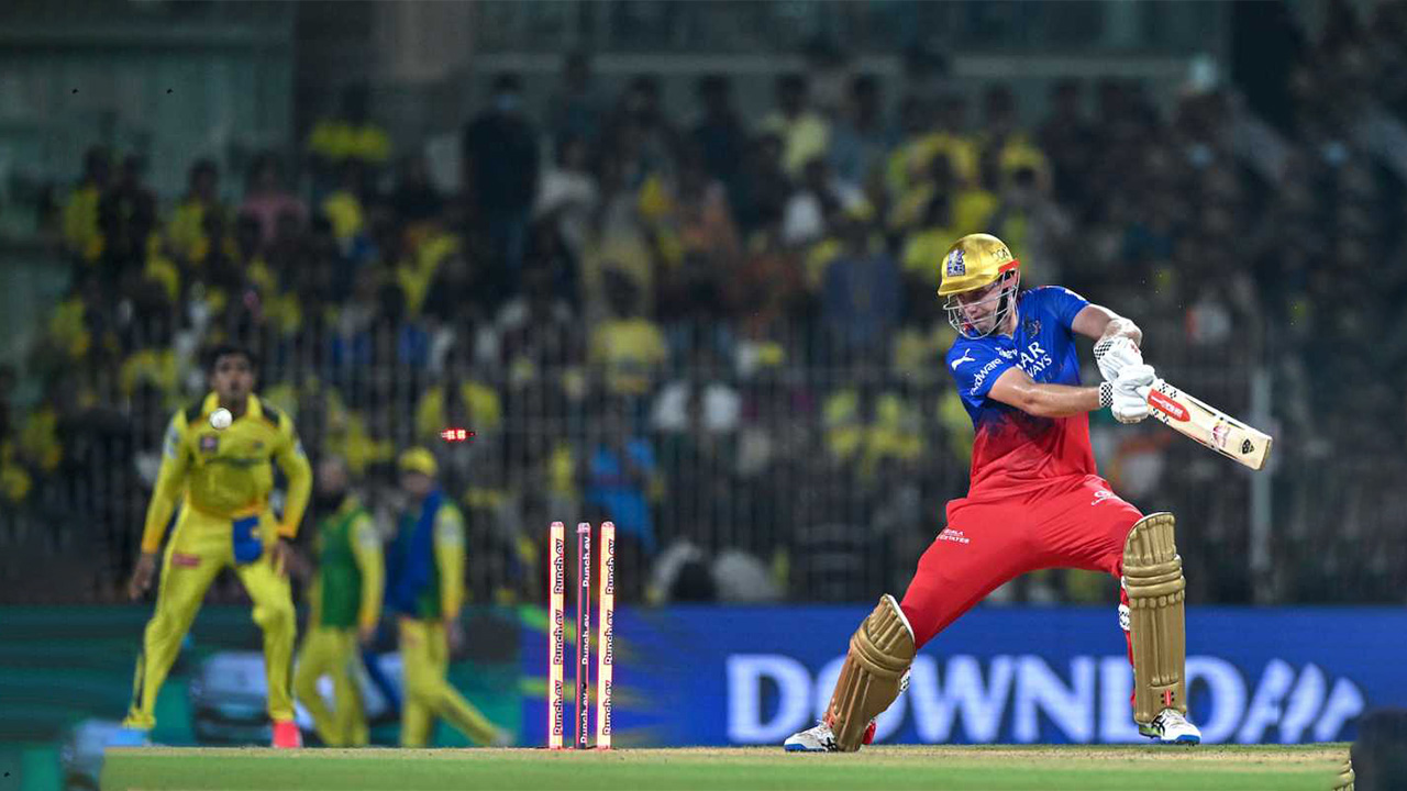 Cameron Green was knocked over trying to cut