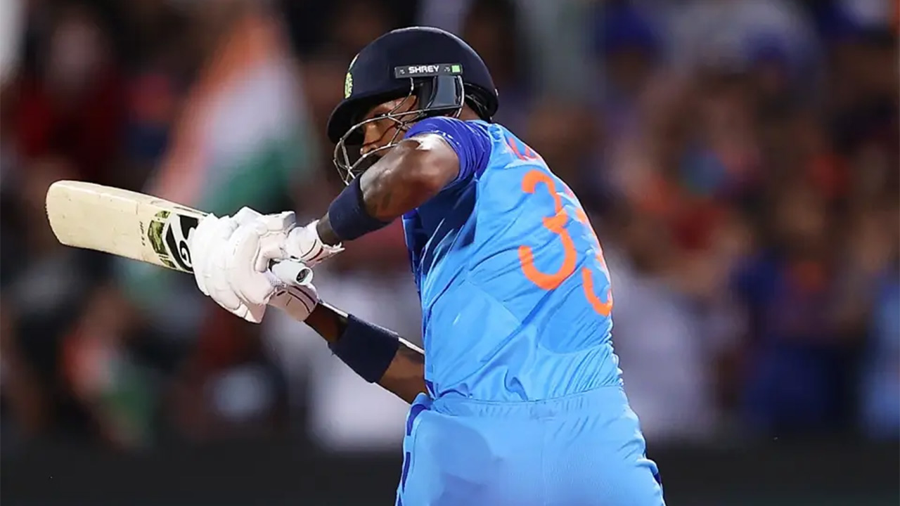 Deep in trouble Hardik Pandya is hit wicket while playing the flick