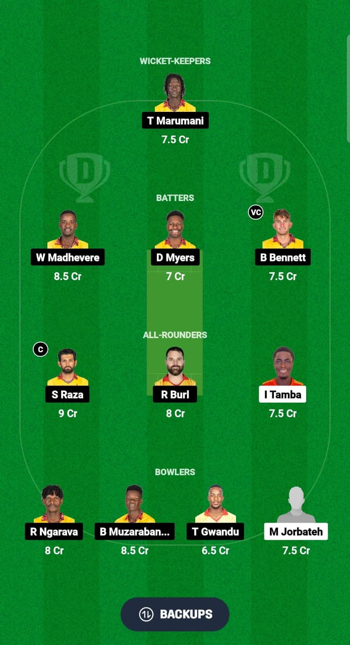 GAM vs ZIM Dream11 Prediction Fantasy Cricket Tips Dream11 Team ICC Mens T20 WC Africa Qualifier B 2024 