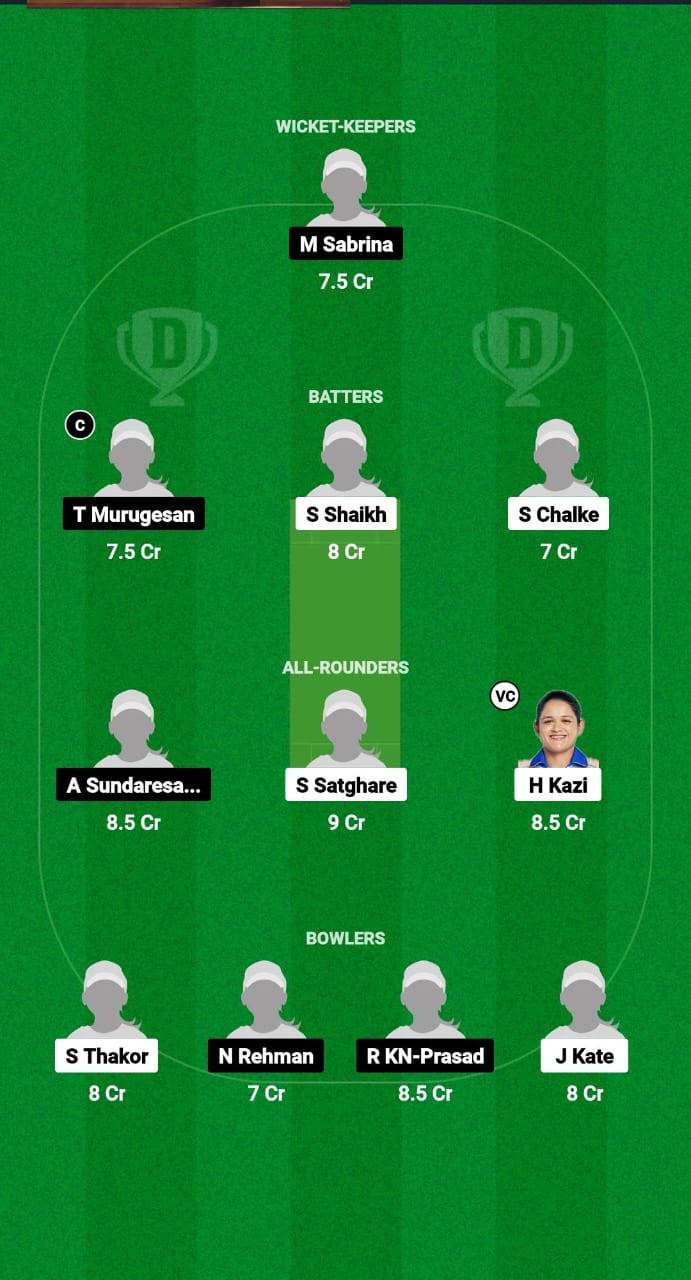 MUM-W vs TN-W Dream11 Prediction Fantasy Cricket Tips Dream11 Team Indian Domestic Women's T20 Trophy 2024 