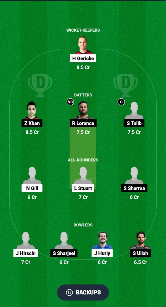 OVR vs GZZ Dream11 Prediction Fantasy Cricket Tips Dream11 Team ECS T10 Malta 2024 