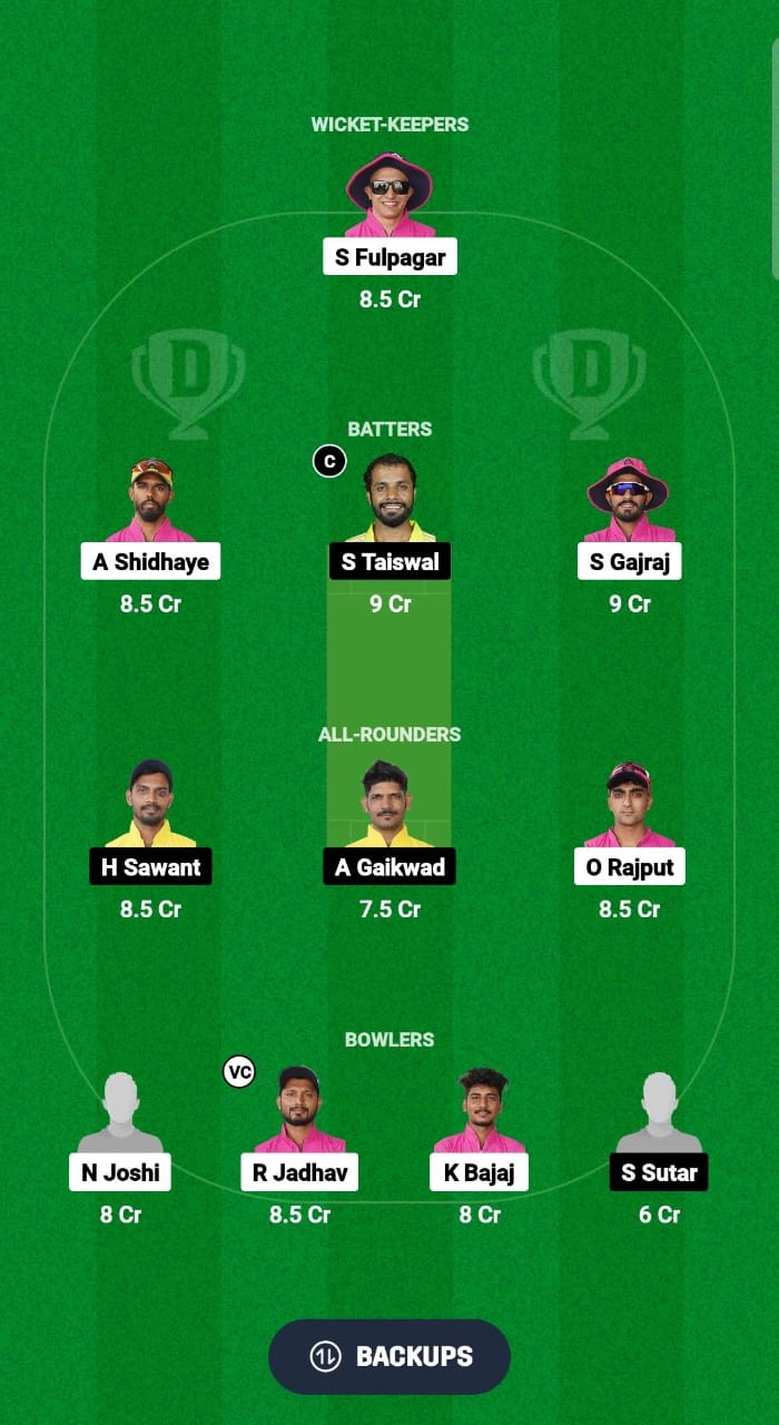 RRA vs MVA Dream11 Prediction Fantasy Cricket Tips Dream11 Team Ecole Pune T20 Cup 2024 