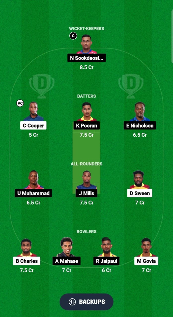 SLS vs BLD Dream11 Prediction Fantasy Cricket Tips Dream11 Team Trinidad T10 Blast 2024 