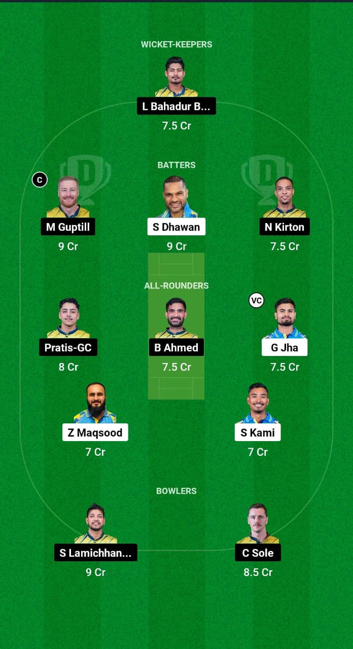 KNY vs BK Dream11 Prediction Fantasy Cricket Tips Dream11 Team Nepal Premier League T20 2024 