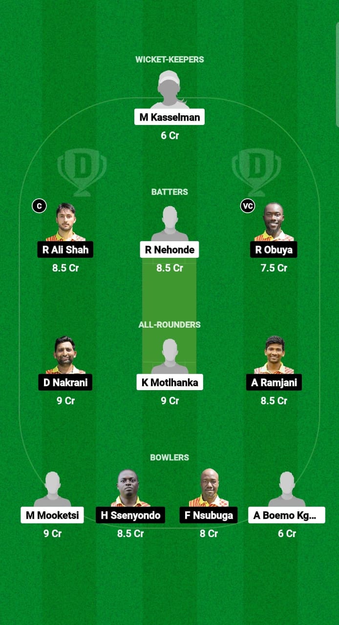 BOT vs UGA Dream11 Prediction Fantasy Cricket Tips Dream11 Team Africa Continent Cup T20I 2024 