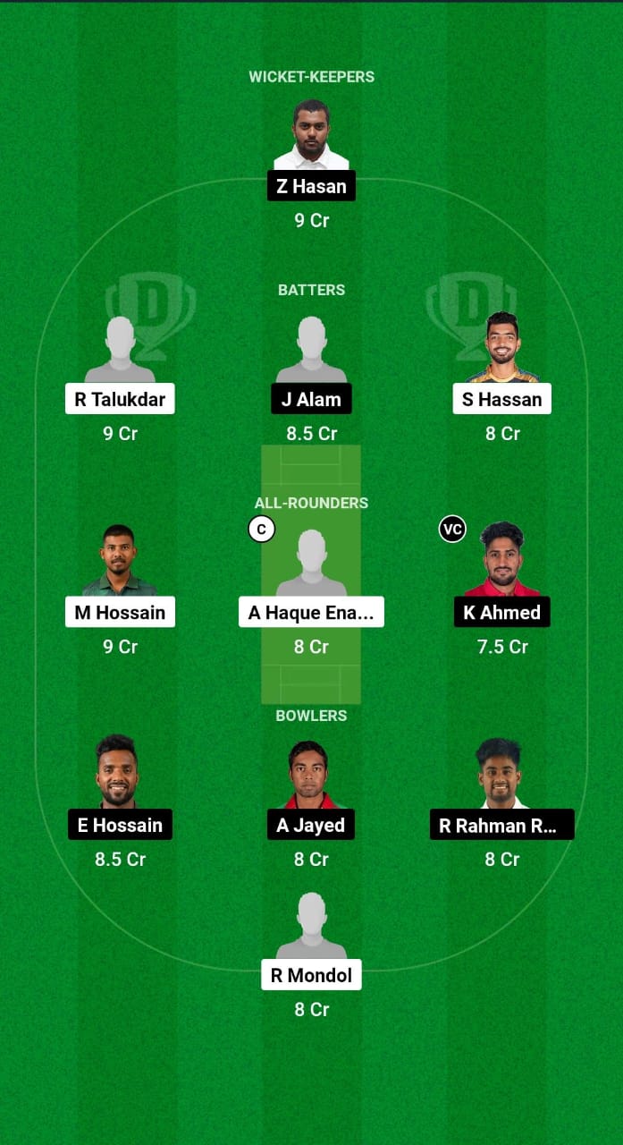 DD vs SD Dream11 Prediction Fantasy Cricket Tips Dream11 Team Bangladesh T20 National League 2024 