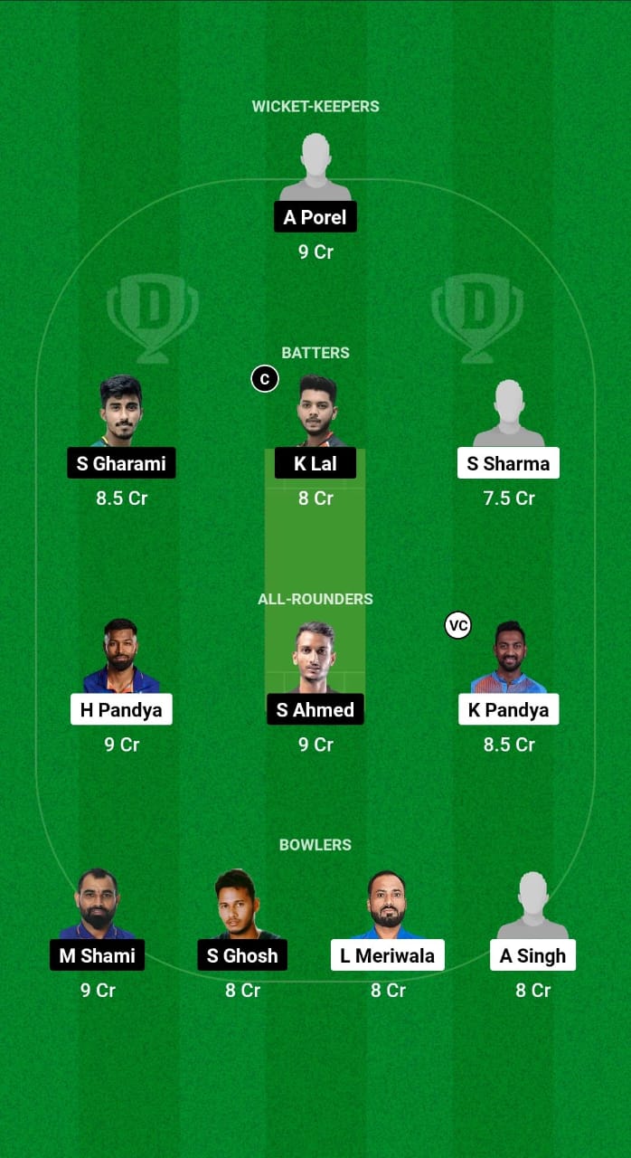 BRD vs BEN Dream11 Prediction Fantasy Cricket Tips Dream11 Team Indian Domestic T20 Trophy 2024 