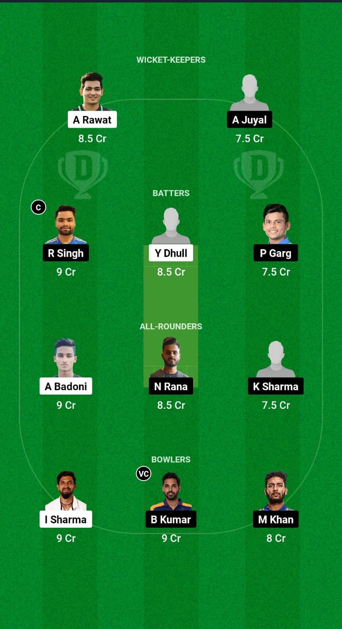 DEL vs UP Dream11 Prediction Fantasy Cricket Tips Dream11 Team Indian Domestic T20 Trophy 2024 