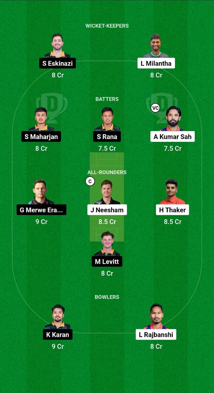 JKB vs KMG Dream11 Prediction Fantasy Cricket Tips Dream11 Team Nepal Premier League T20 2024 