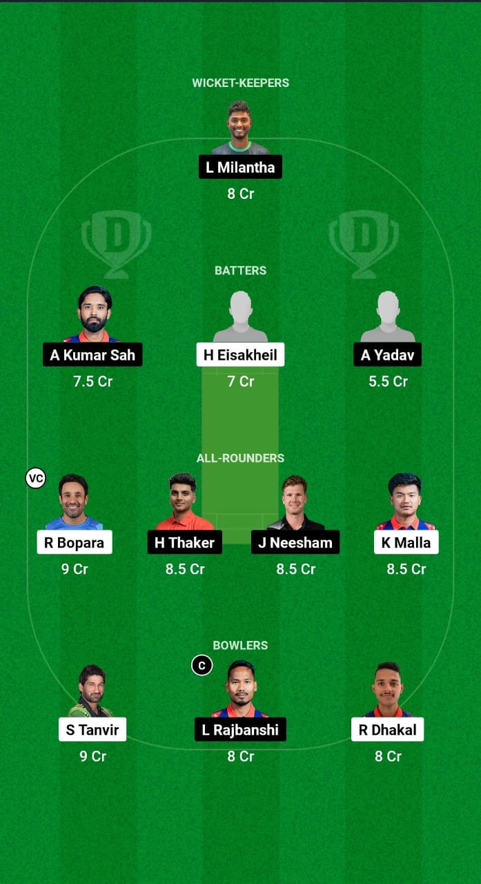 CWR vs JKB Dream11 Prediction Fantasy Cricket Tips Dream11 Team Nepal Premier League T20 2024 