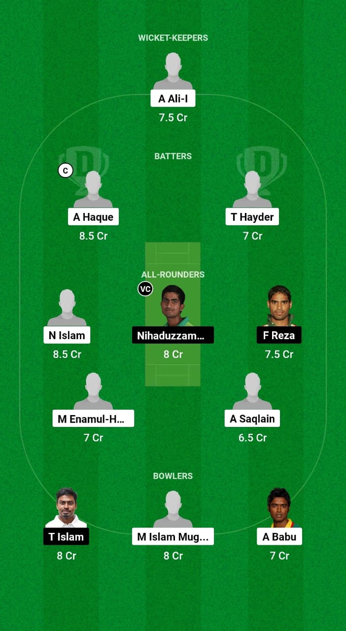 RD vs RAD Dream11 Prediction Fantasy Cricket Tips Dream11 Team Bangladesh T20 National League 2024 