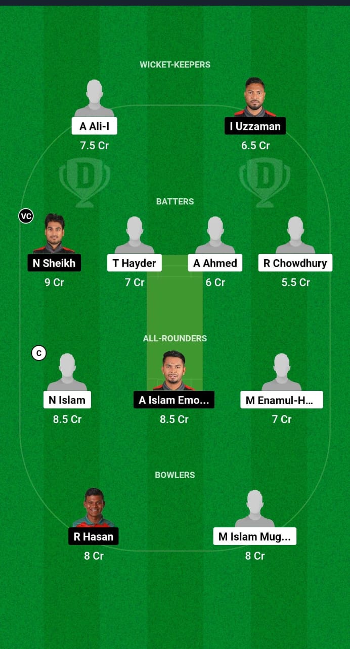 RD vs DM Dream11 Prediction Fantasy Cricket Tips Dream11 Team Bangladesh T20 National League 2024 