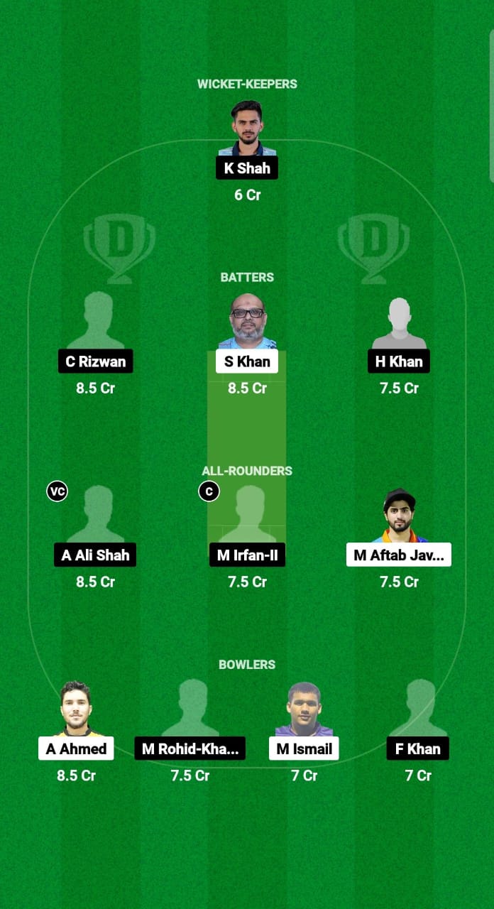 AJM vs SHA Dream11 Prediction Fantasy Cricket Tips Dream11 Team Emirates D10 2024 