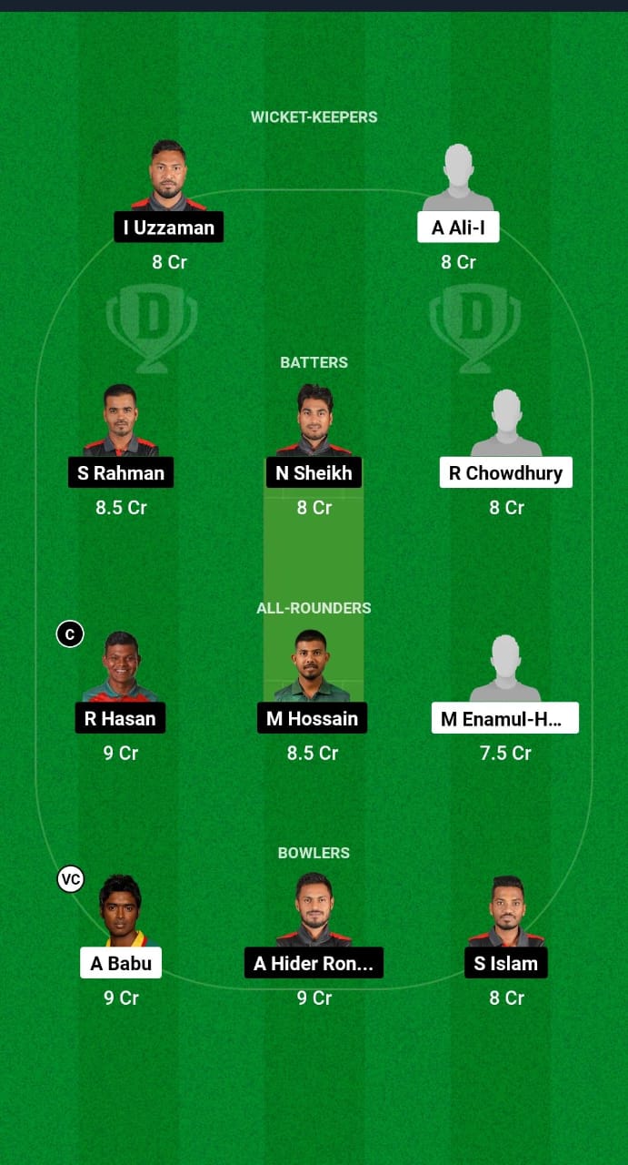 RD vs DM Dream11 Prediction Fantasy Cricket Tips Dream11 Team Bangladesh T20 National League 2024 