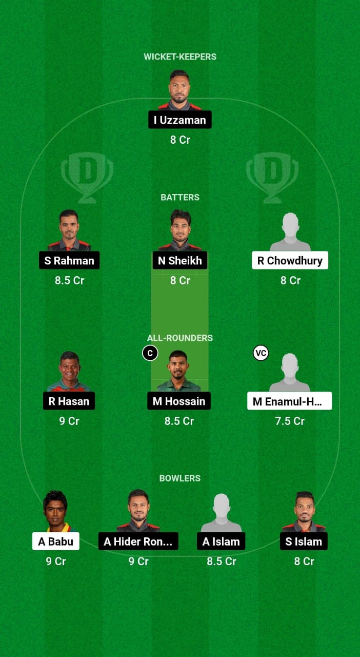 RD vs DM Dream11 Prediction Fantasy Cricket Tips Dream11 Team Bangladesh T20 National League 2024 