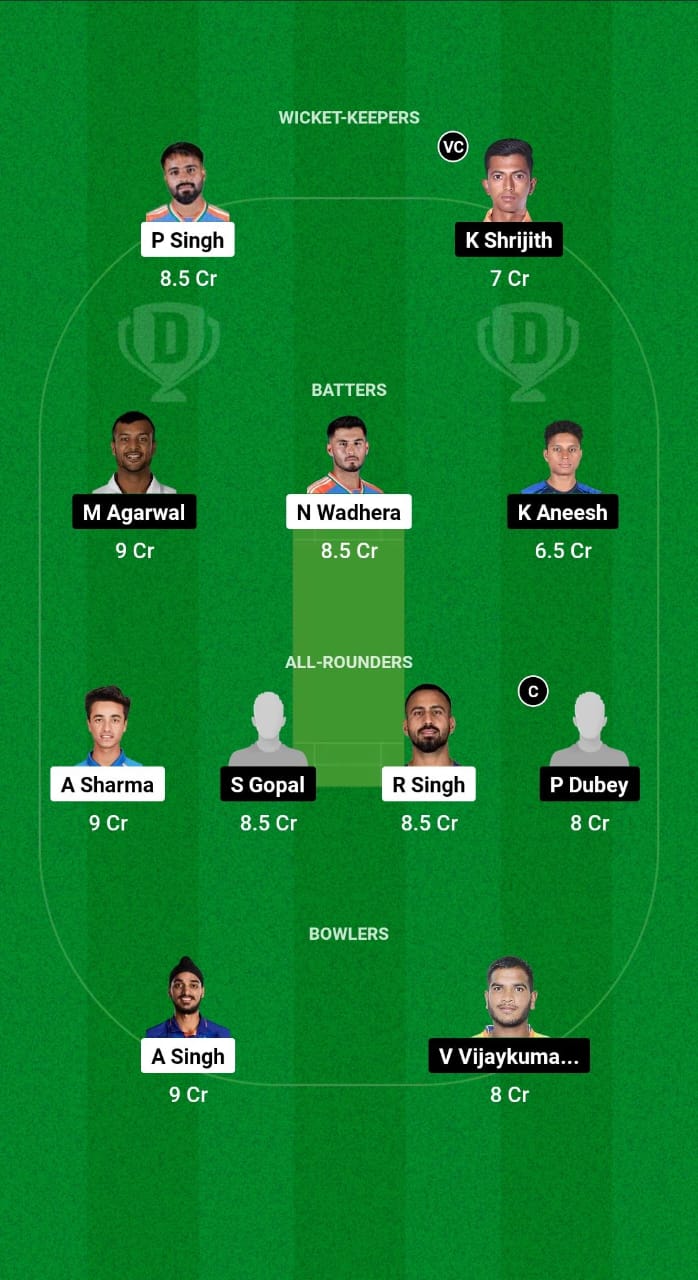 PUN vs KAR Dream11 Prediction Fantasy Cricket Tips Dream11 Team Indian Domestic OD Trophy 2024 