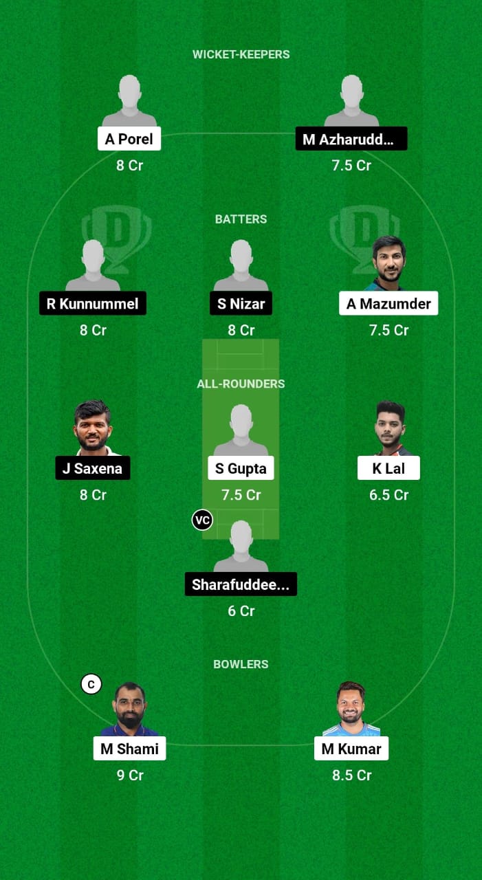 BEN vs KER Dream11 Prediction Fantasy Cricket Tips Dream11 Team Indian Domestic OD Trophy 2024 