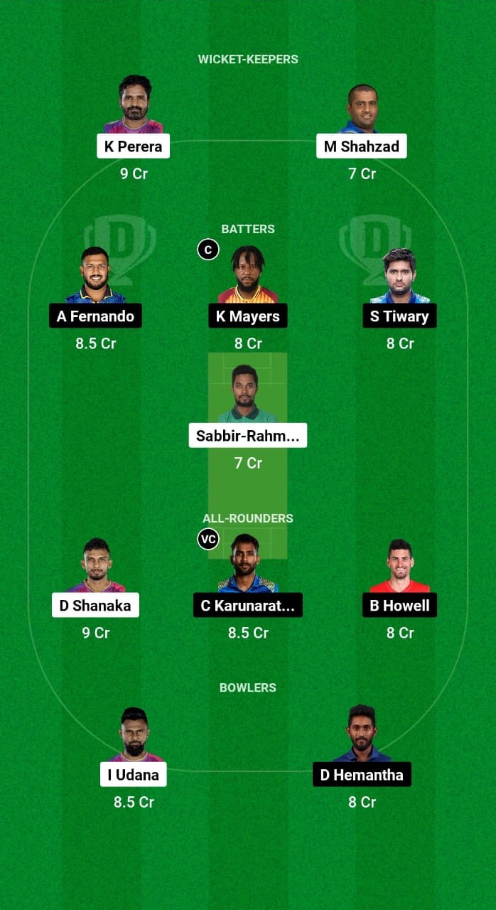 HBT vs NEK Dream11 Prediction Fantasy Cricket Tips Dream11 Team Lanka T10 Super League