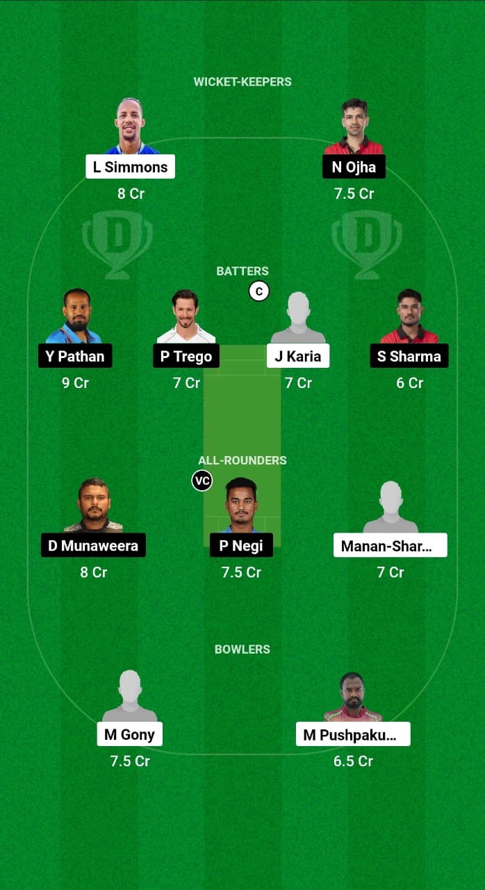 MM vs MPT Dream11 Prediction Fantasy Cricket Tips Dream11 Team Big Cricket League T20