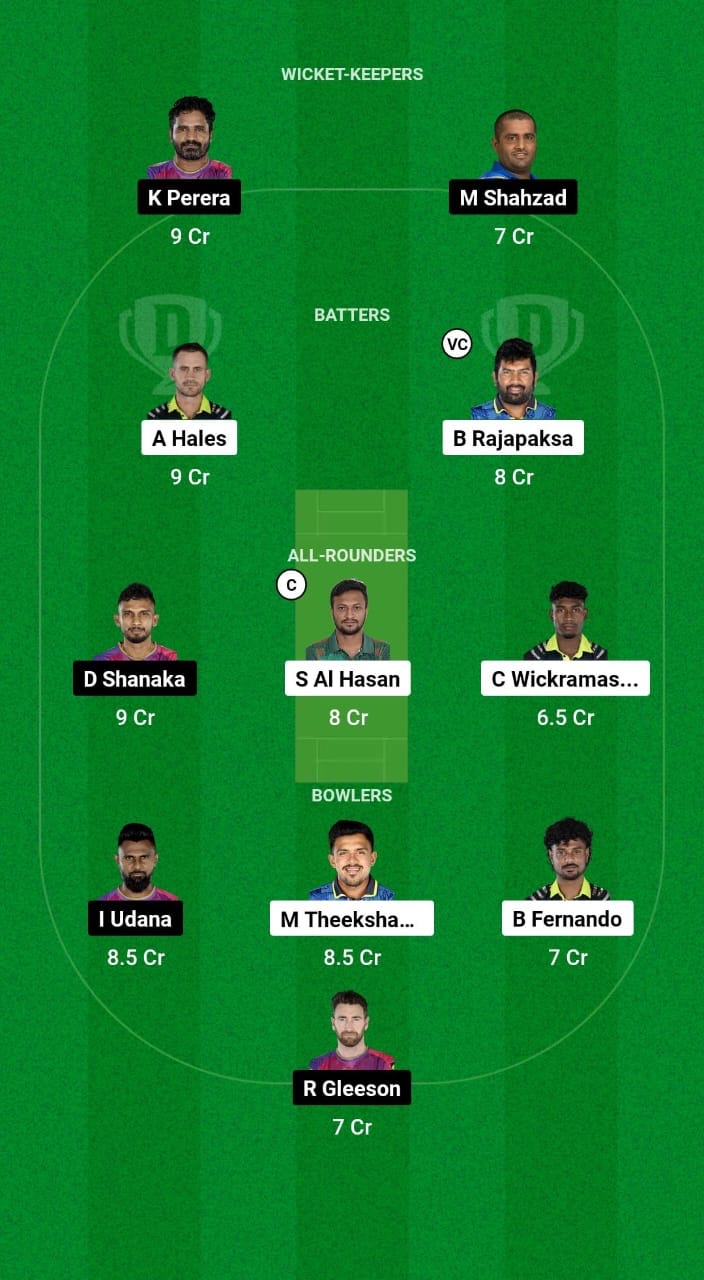 GM vs HBT Dream11 Prediction Fantasy Cricket Tips Dream11 Team Lanka T10 Super League