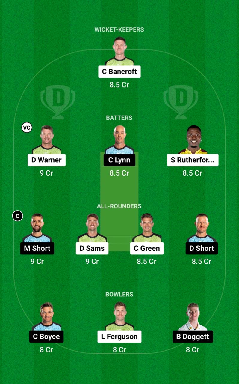 THU vs STR Dream11 Prediction Fantasy Cricket Tips Dream11 Team BBL 2024