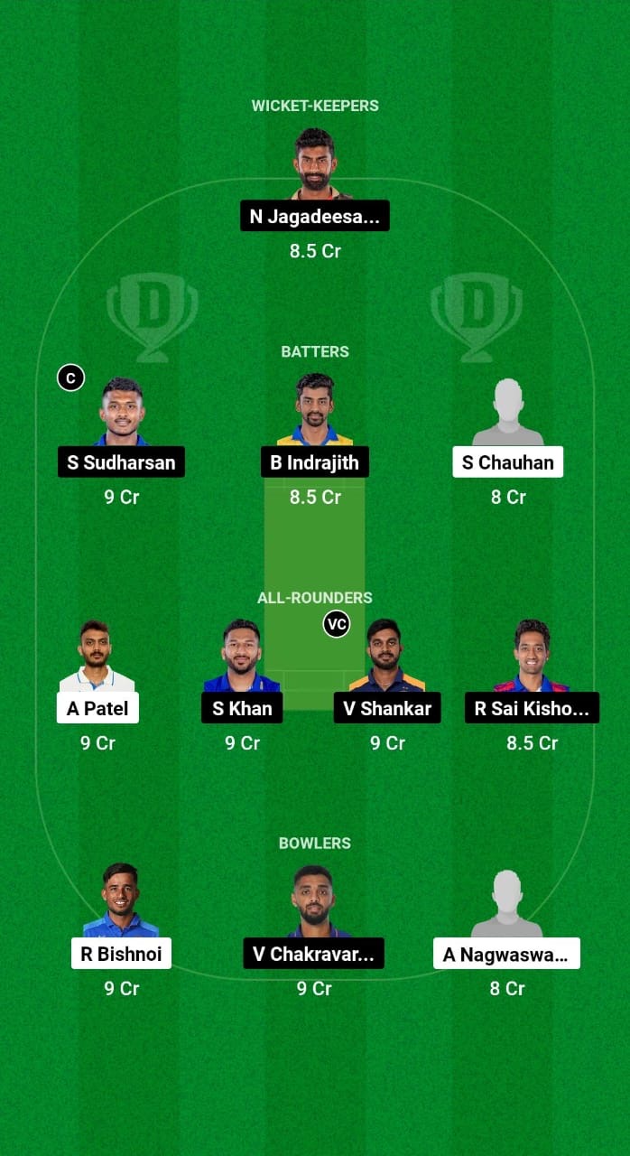 GUJ vs TN Dream11 Prediction Fantasy Cricket Tips Dream11 Team Indian Domestic T20 Trophy