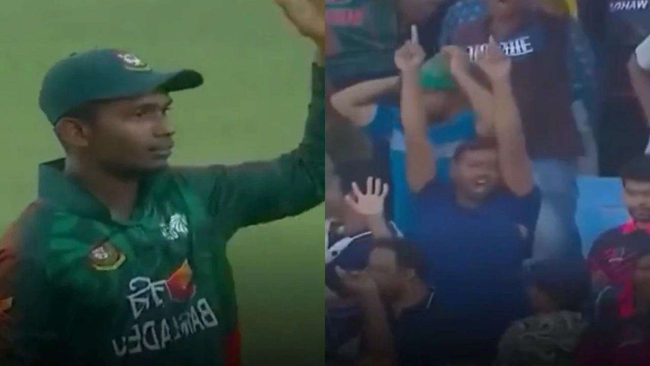 Watch - Bangladesh Captain Azizul Hakim Tamim encourages fans amid chants of