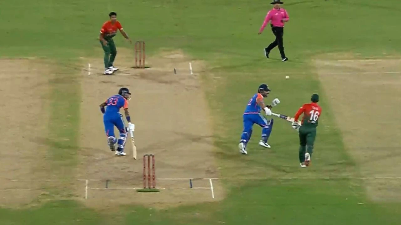 Hardik Pandya was lucky to survive the run-out chance
