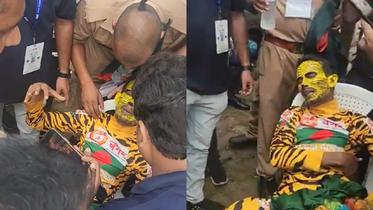 Bangladesh Fan Beat Up By Indian Fans