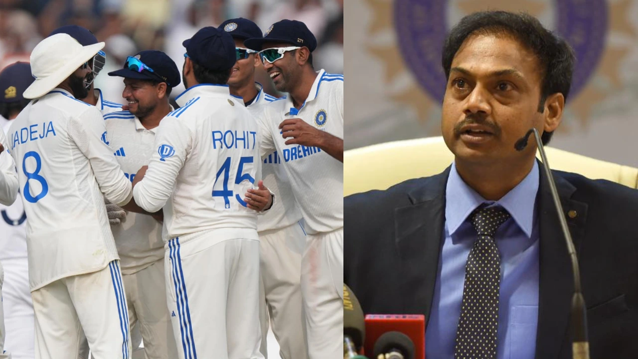 MSK Prasad, Ravindra Jadeja and Ravichandran Ashwin