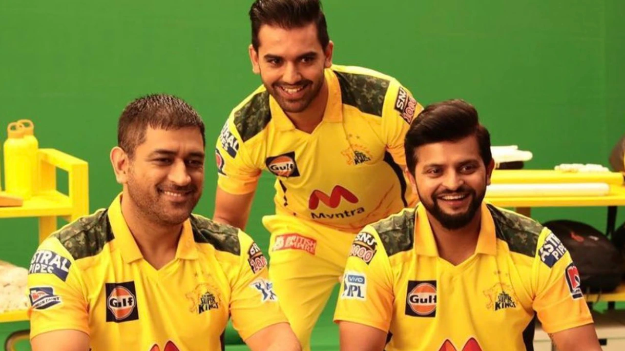 MS Dhoni, Suresh Raina and Deepak Chahar