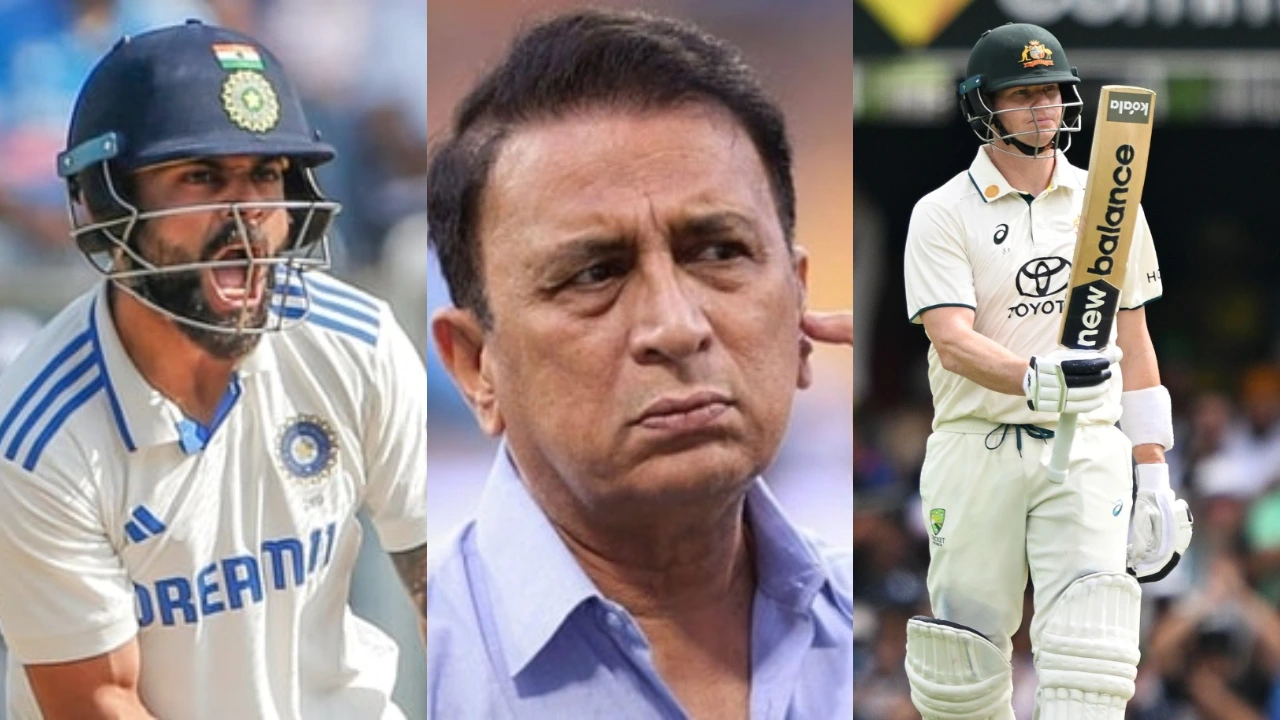 Virat Kohli, Sunil Gavaskar and Steve Smith