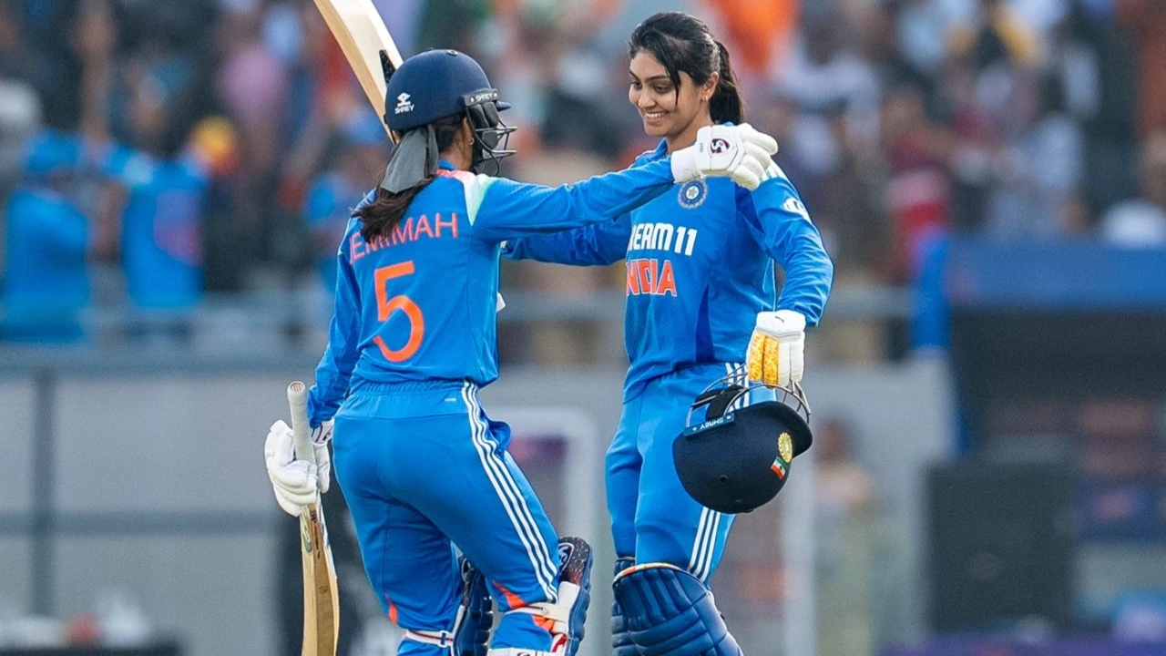 Jemimah Rodrigues and Harleen Deol of India Women