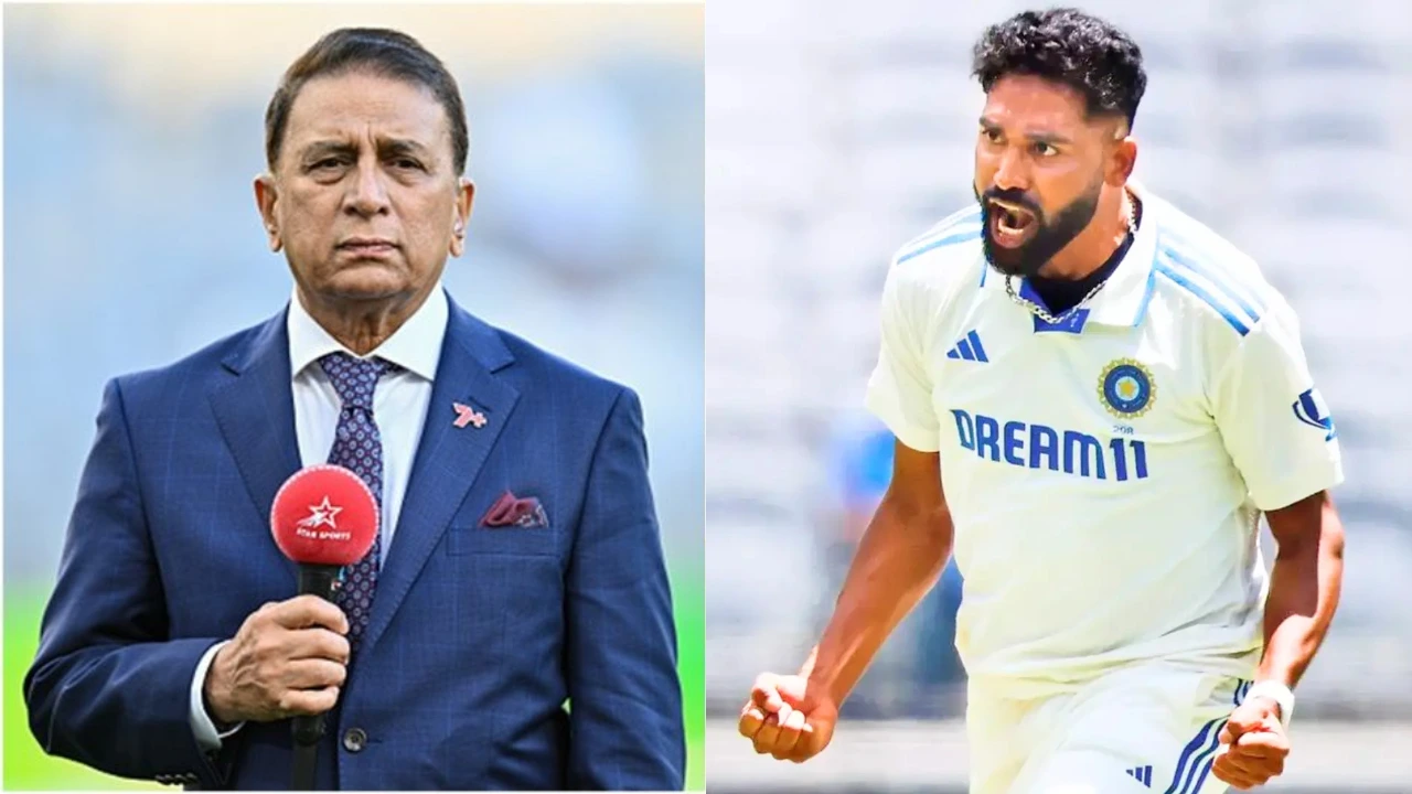 Sunil Gavaskar and Mohammed Siraj