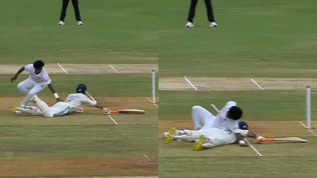 Hasan Mahmud And Ravindra Jadeja Collision