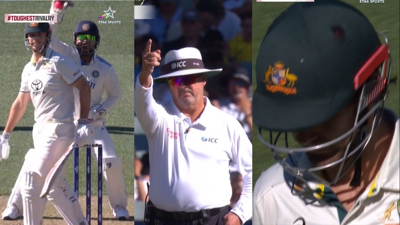 Mitchell Marsh gives himself out