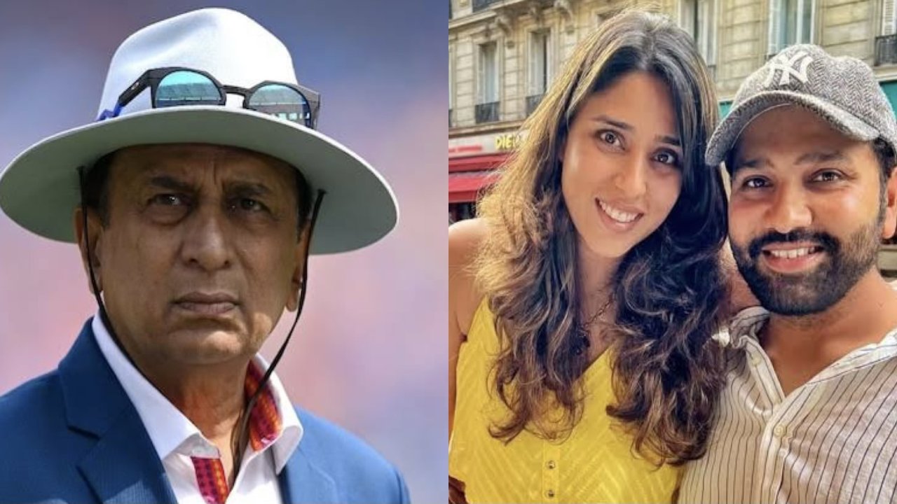 Rohit Sharma Ritika Sajdeh And Sunil Gavaskar