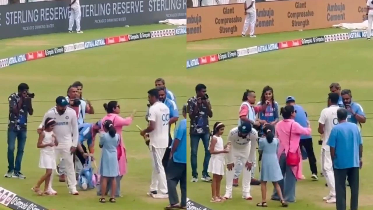 Rohit Sharma With Ravichandran Ashwin Family