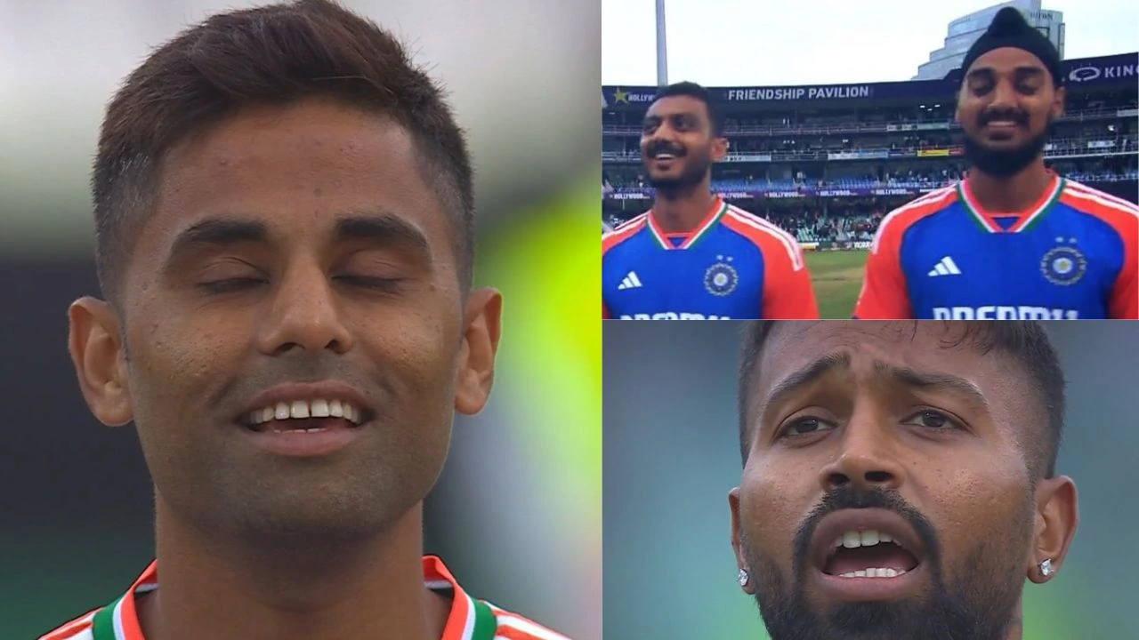 Suryakumar Yadav And Hardik Pandya Reaction To India Anthem Stoppage