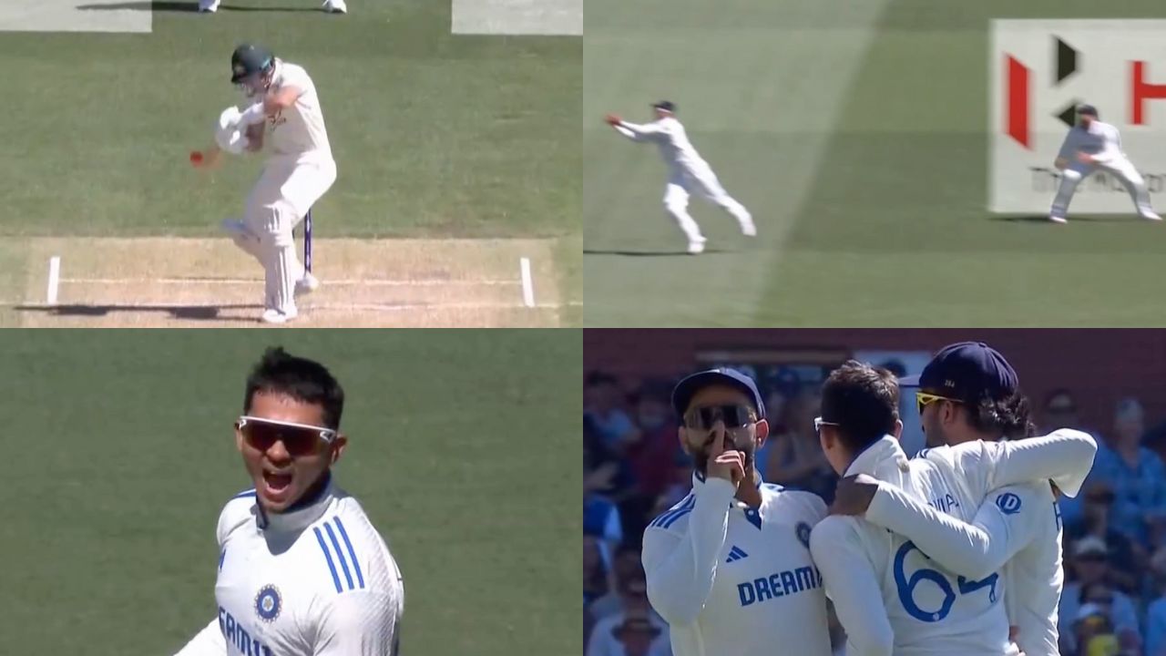 Yashasvi Jaiswal Catch Marnus Labuschagne Virat Kohli Celebration